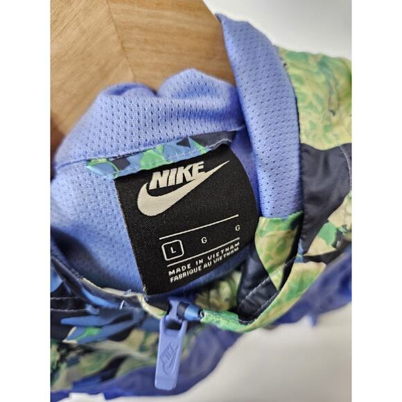 Nike Sportswear Windrunner Big Kids (Girls’) Printed Jacket DJ0706 Blue Raincoat - Picture 7 of 9